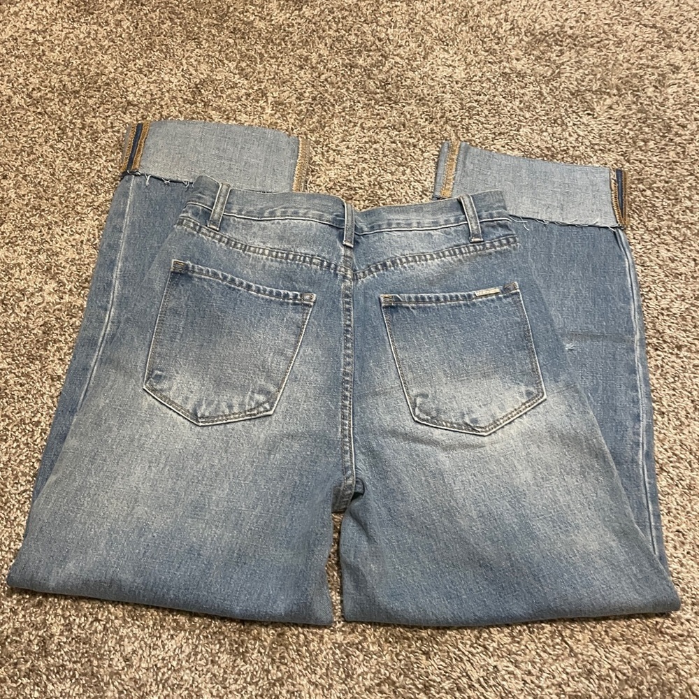 Insane Gene | Asymmetrical Button High-Waisted Distressed Jeans | 5/26 NWT - Picture 8 of 9